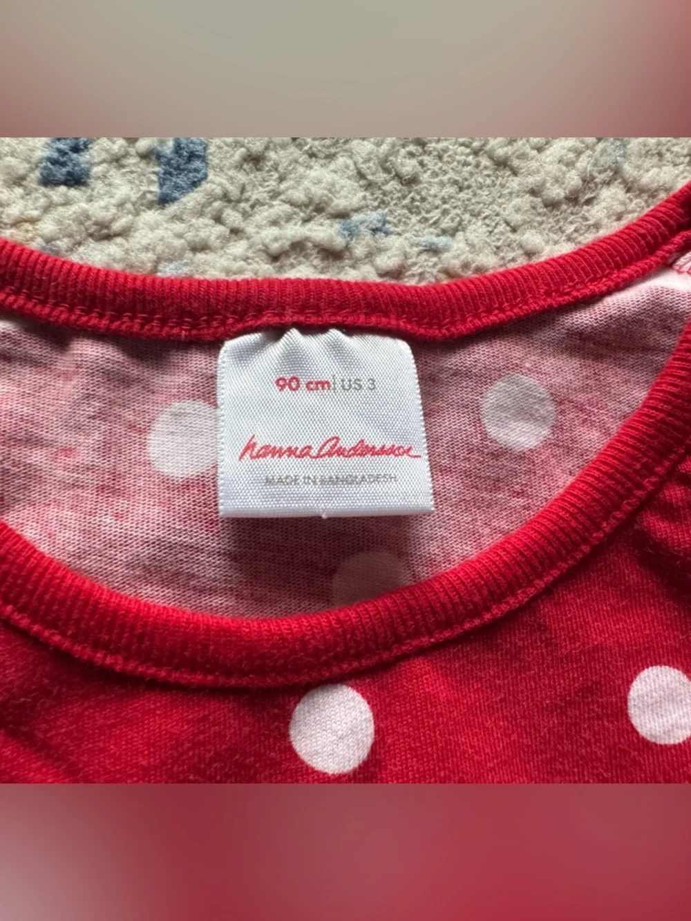 Hanna Andersson Red Polka Dot Play Swing Dress 3T EUC 100% Cotton